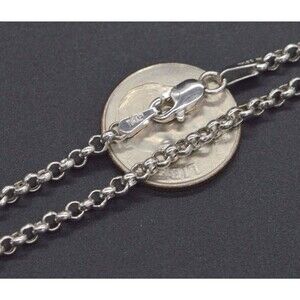 NEW 14k Solid white or Yellow Gold 2.3mm Rolo Chain 16" 18 20 22 24 30"